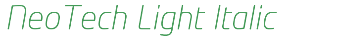 NeoTech Light Italic